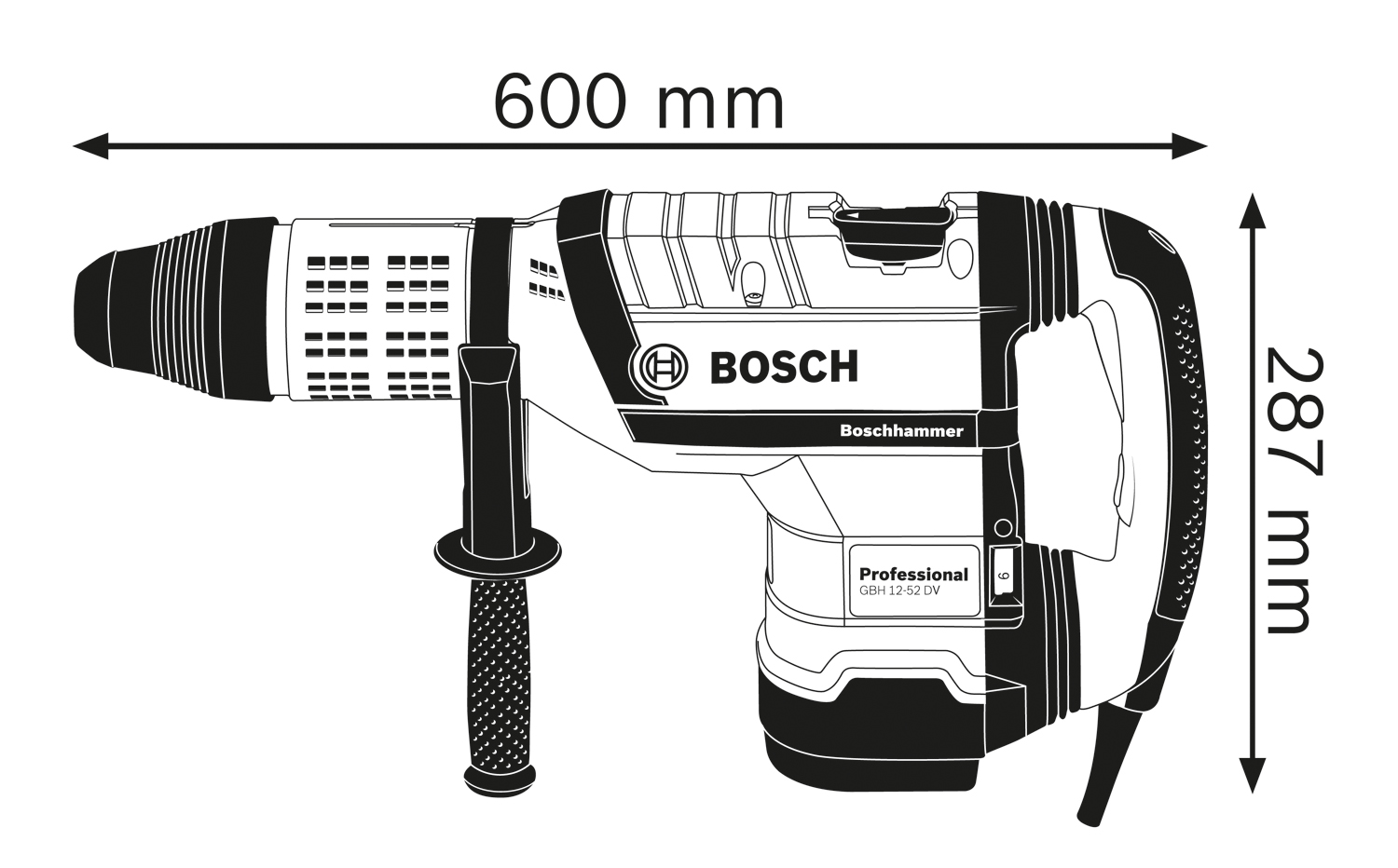 GBH 12-52 DV HAMMER DRILL MACHINE, ROTARY HAMMER, BOSCH HAMMER - Image 6