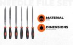 BLACK+DECKER BDHT22148 174mm 6-Piece Steel Needle File Set - Image 3
