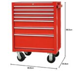 STANLEY 93-557L 7-Drawer Tool Cart, Roller Cabinet -Red - Image 3