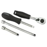 STANLEY 1-89-033 1/4'' Drive 6 point Socket and Bit Mechanic Tool Kit Silver 35-Pieces - Image 7