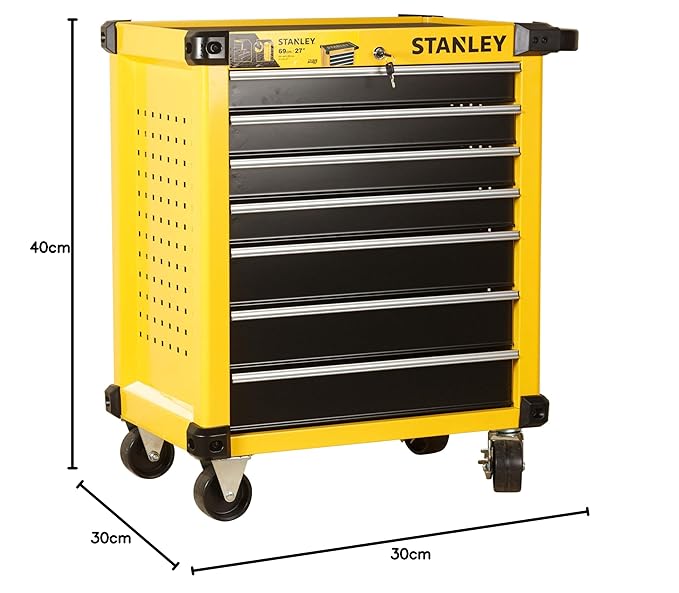 STANLEY STST74306-8 Metal 27-inch Roller Cabinet (Yellow) - Image 3