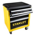 Stanley Workshop Trolley with 5 Drawers, Tool Trolley, Yellow/Black - Image 6