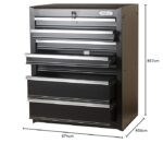STANLEY 93-547-23ID Tools Storage Roller Cabinet with 7 Drawers (Black,Metal) - Image 2