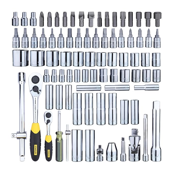 STANLEY 94-190 1/4'' and 1/2'' Square Drive 6 Point Metric Set- 86pcs - Image 6