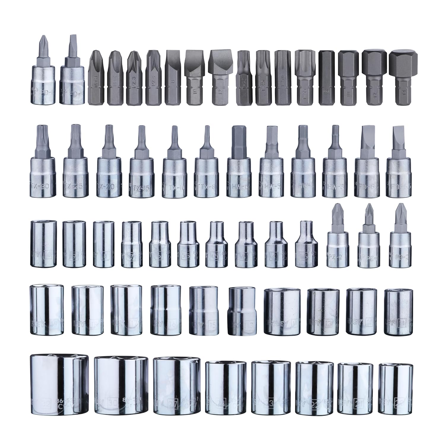 STANLEY 94-190 1/4'' and 1/2'' Square Drive 6 Point Metric Set- 86pcs - Image 7