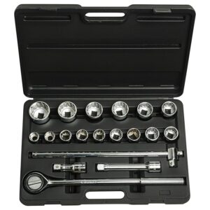 STANLEY 89-101 3/4'' Drive 12 Point Metric Socket Set (19-Pieces)