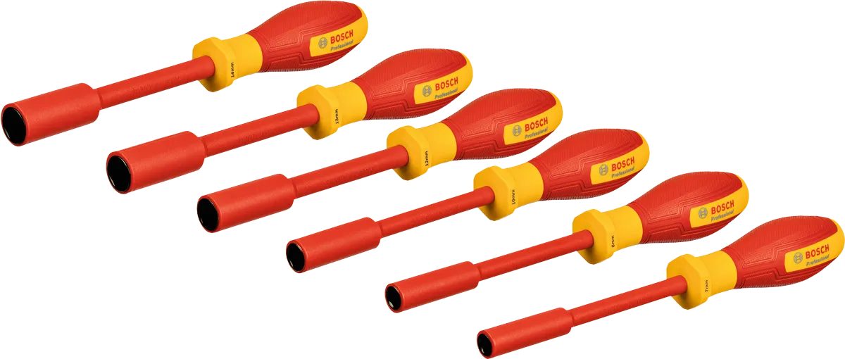 1600A02NF3_BOSCH_1 Bosch VDE Socket Wrench Set 6 pcs Professional - Image 1