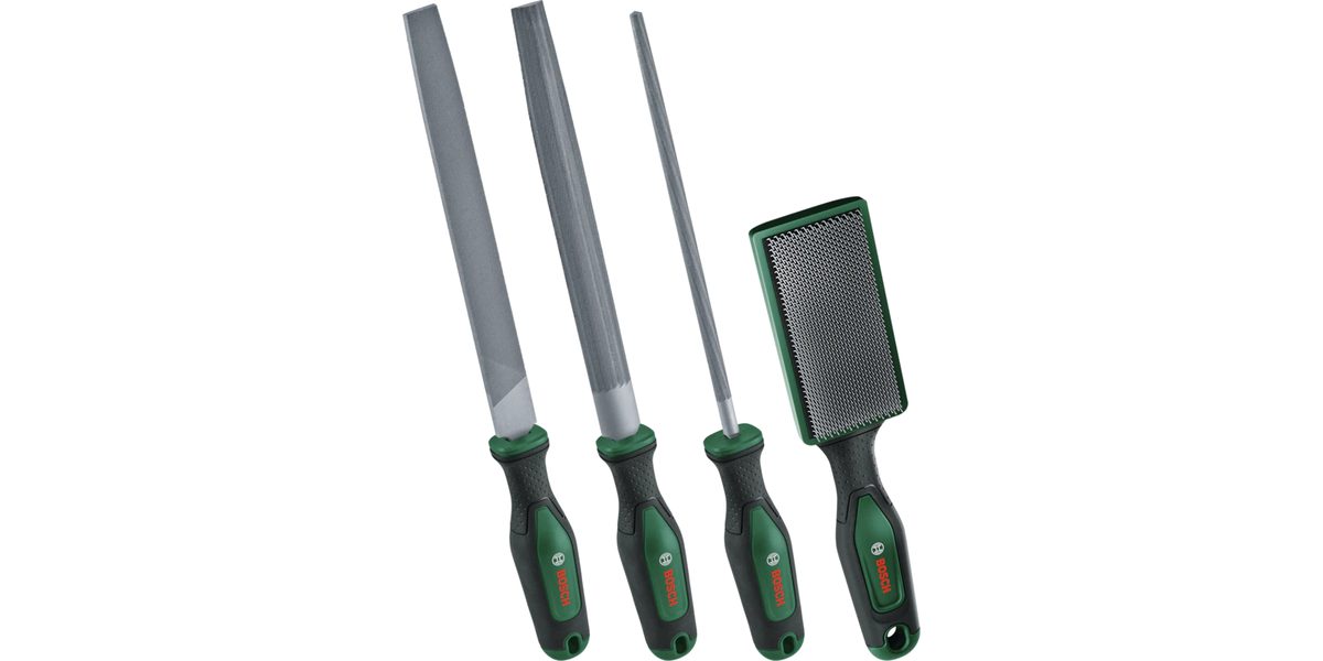 1600A034GM_BOSCH_1 Bosch File Set 200 mm / 8" with Brush 4-Pieces - Image 1