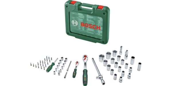 Bosch 1/4" + 1/2" Ratchet Set 60-Pieces