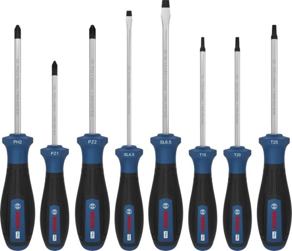 Bosch PRO Screwdriver Set PH/PZ/SL/TX, 8 pcs Professional