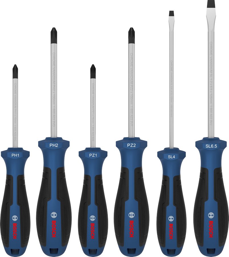 1600A039PH_BOSCH_1 Bosch Screwdriver Set PH/PZ/SL 6-Pieces Professional - Image 1