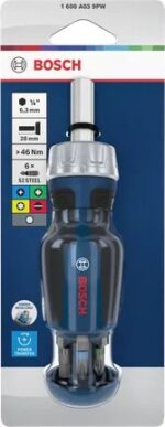 Bosch Stubby Bit Ratchet Screwdriver with Magazine, 6 pcs Bits Professional - Image 2