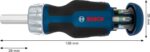 Bosch Stubby Bit Ratchet Screwdriver with Magazine, 6 pcs Bits Professional - Image 3
