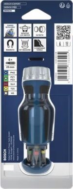 Bosch Stubby Bit Ratchet Screwdriver with Magazine, 6 pcs Bits Professional - Image 4