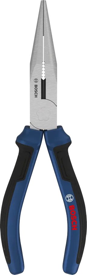 1600A039RE_BOSCH_1 Bosch Long-Nose Pliers 180 mm Multi-Component Handles Professional - Image 1