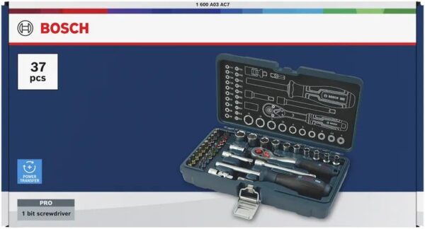 Bosch 1/4" Ratchet Set 37 pcs Professional