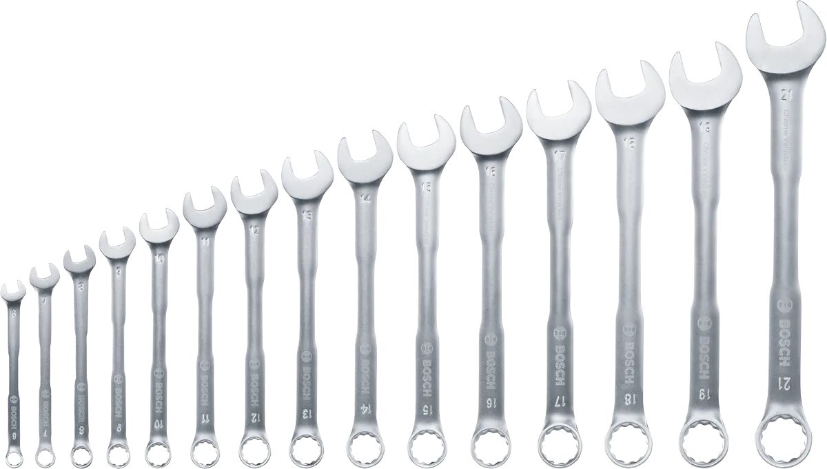 1600A03AH5_BOSCH_1 Bosch Combination Wrench Set 15 pcs Professional - Image 1