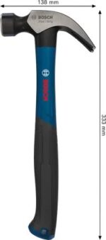 Bosch Claw Hammer 20 oz / 570 g Curved Professional - Image 3