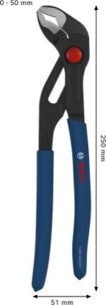 Bosch Water Pump Pliers 250 mm Dipped Non-Slip Handles Professional - Image 3