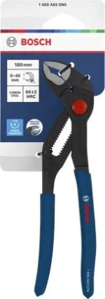 Bosch Water Pump Pliers 180 mm Dipped Non-Slip Handles Professional - Image 2