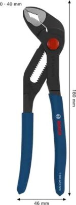 Bosch Water Pump Pliers 180 mm Dipped Non-Slip Handles Professional - Image 3